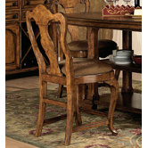 Santiago Wood Back Counter Stool in Old World Pine
