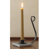 Colonial Iron and Wood Candle Dish