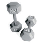 Grey Solid Hex Dumbbell