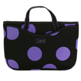 Small Neoprene Laptop Sleeve in Bubbles Plum