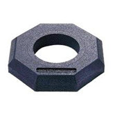 Black Recycled Rubber Channelizer Cone Base
