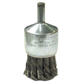 Knot Wire End Brushes-NH Series-Hollow End-Swaged Cup - nh12s 1-1/8"x.014/ss wire end brush
