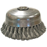 Knot Wire Cup Brushes-Single Row-US Series - us6 .020x6-1/4" cup brush carbon wire