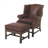Chippendale Leather Chair