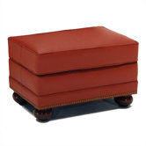 Manchester Leather Ottoman