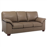 Regis Leather Sleeper Sofa