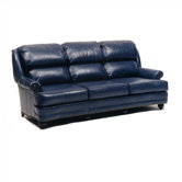 Hi Back Pub Leather Sofa