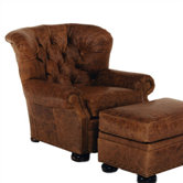 Stratford Leather Chair and Ottoman