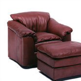 Denver Leather Chair and Ottoman