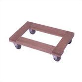Flush Open Deck Wood Dolly with 3" Casters
