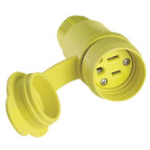 Watertight Straight Blade Plug & Connectors 15 Amp Ylw Connector Body Ind Watertight Elastom: 309-15W47 - 15 amp ylw connector body ind watertight elastom