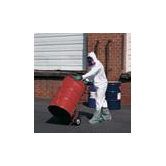 White Tyvek&reg; Coverall With Zipper Front, Elastic Wrists And Face, And Attached Hood And Boots (25 Per Case)