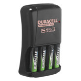 Battery Charger, For AA/AAA Batteries, 15 min Charge, Black