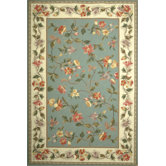 Colonial Slate Blue/Ivory Floral Rug