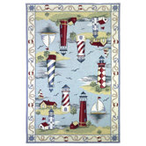 Colonial Lake House Nautical Novelty Rug
