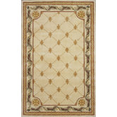 Jewel Antique Ivory Fleur-De-Lis Rug