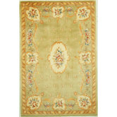 Ruby Sage Fleur-De-Lis Aubusson Rug