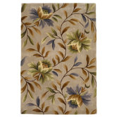 Ruby Taupe Floral Rug