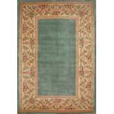 Ruby Slate Floral Border Rug