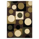 Moda Plum/Ivory Circles Rug