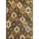 Cambridge Green/Plum Panel Rug