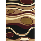 Moda Black/Red Orbit Rug