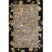 Ruby Silver Floral Vine Rug