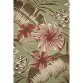 Horizon Sage Green Hibiscus Rug