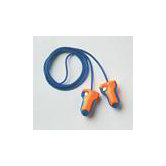 Leight&reg; Single Use Laser-Trak&reg; Contoured T-Shape Polyurethane Foam Metal Detectable Corded Earplugs (Polybag, 100 Pair Per Box)