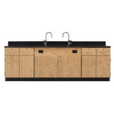 Wall Service Bench With Door & Drawer