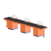 Single Faced 6 Student Island Workstation