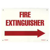 Glow In The Dark Fire Signs - glow in the dark fire extinguisher signs  rigid