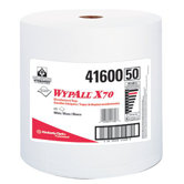 WypAll&reg; X70 Workhorse&reg; Rags - 12"x13.4" white jumbo rag-on-a-roll 1-ply 870/r