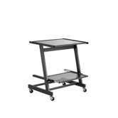Zeus Computer Cart without Keyboard Tray in Black