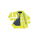 Large OccuLux&reg; High Visibility Fluorescent Yellow 5-In-1 Coat And Bodywarmer With 3M Scotchlite Reflective Tape