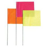 Presco - Stake Flags 2.5"X3.5" 24"Wire Whitestake Flag: 764-2324W - 2.5"x3.5" 24"wire whitestake flag