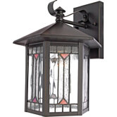 Small Chaparral Outdoor Wall Lantern in Medici Bronze