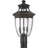 19" Georgetown Outdoor  Post Lantern in Imperial Bronze