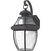14" Newbury Outdoor Wall Lantern in Mystic Black