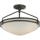 Ozark Medium Semi Flush Mount in Iron Gate
