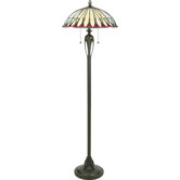 Alhambre Tiffany  Floor Lamp in Burnt Cinnamon