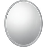 32" Oval Mirror in Brushed Nickel
