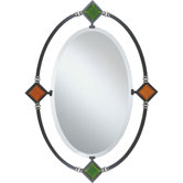 25" Mirror in Black Patina