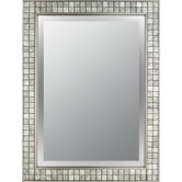 Vetreo Clouds Mirror in Brushed Nickel