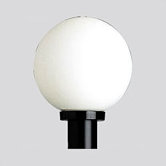 Black Fitter and Incandescent Globe Post Top