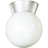 Cast Aluminum Incandescent Globe Ceiling Outdoor Lantern