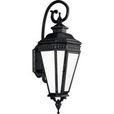 Georgian Gilded Iron  Incandescent Outdoor Wall Lantern