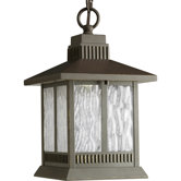 Greenridge LED Outdoor Hanging Lantern in Antique Bronze