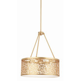 Brocade 4 Light Drum Pendant