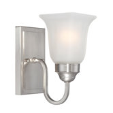 Parker One Light Bath Lamp in Brushed Nickel